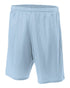 A4 9" Lined Tricot Mesh Short (N5296), Color 'Light Blue'